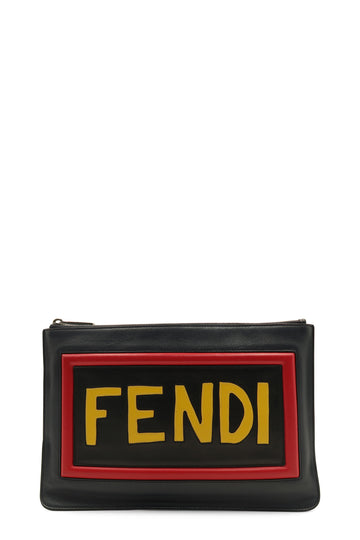 Fendi Think Vocabulary Leather Pouch Mini