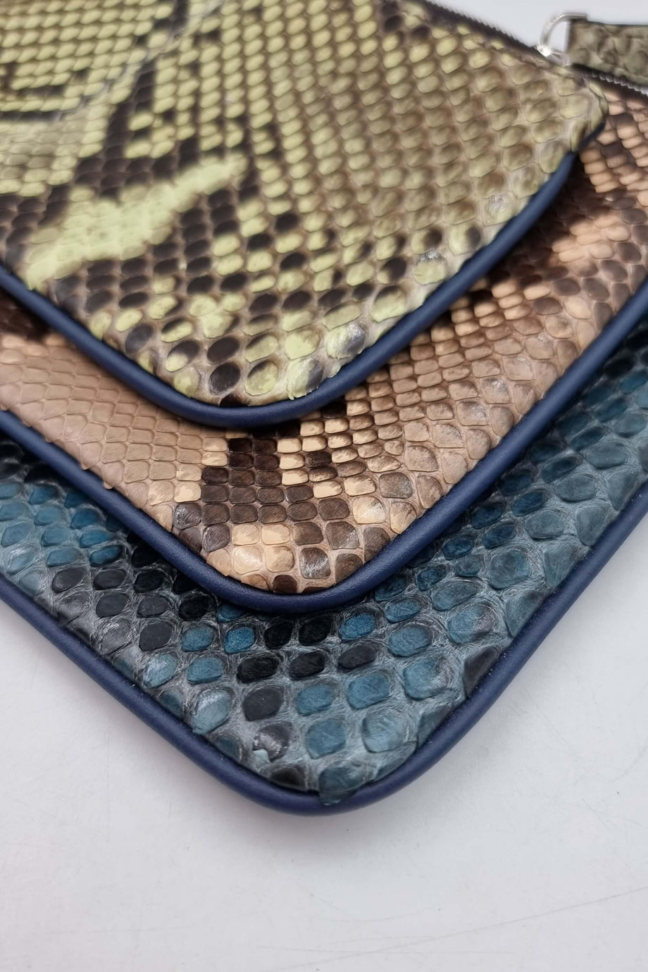 Python clutch top bag