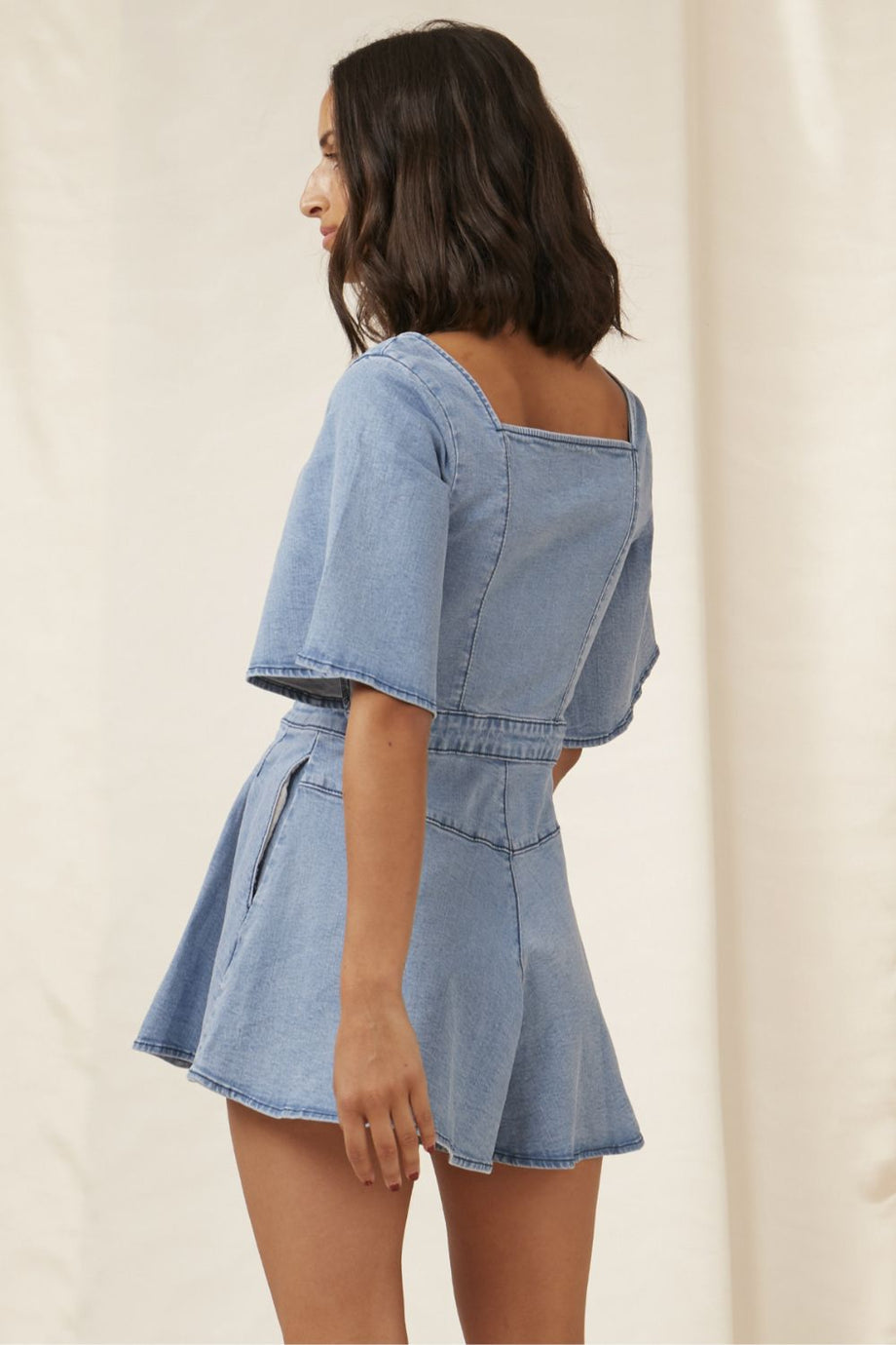 Finders keepers mia sales denim jumpsuit