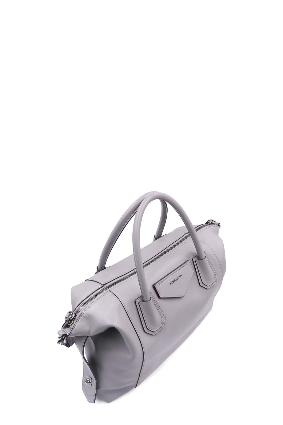 Givenchy Antigona Soft Medium Leather Tote In Grey