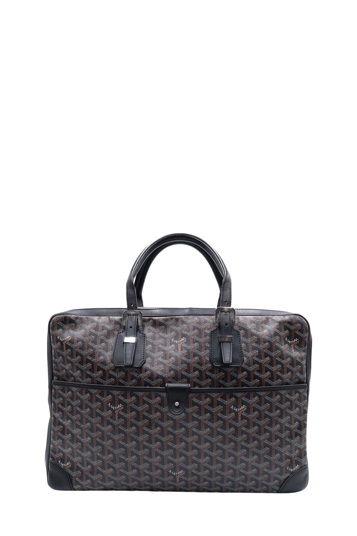 Goyard Goyardine Ambassade MM Briefcase - Black Handle Bags