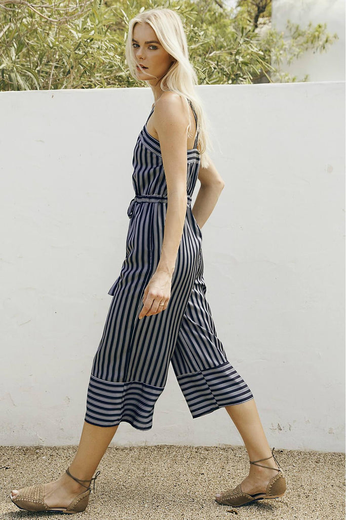 Shop preloved and authentic Amber Striped Culotte Jumpsuit Clothing by Greylin from Second Edit