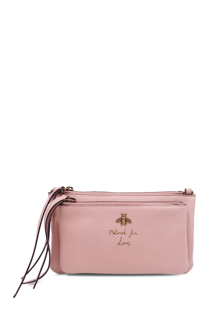 Gucci Gg Marmont Embroidered Velvet Blind For Love Shoulder Bag in Pink |  Lyst