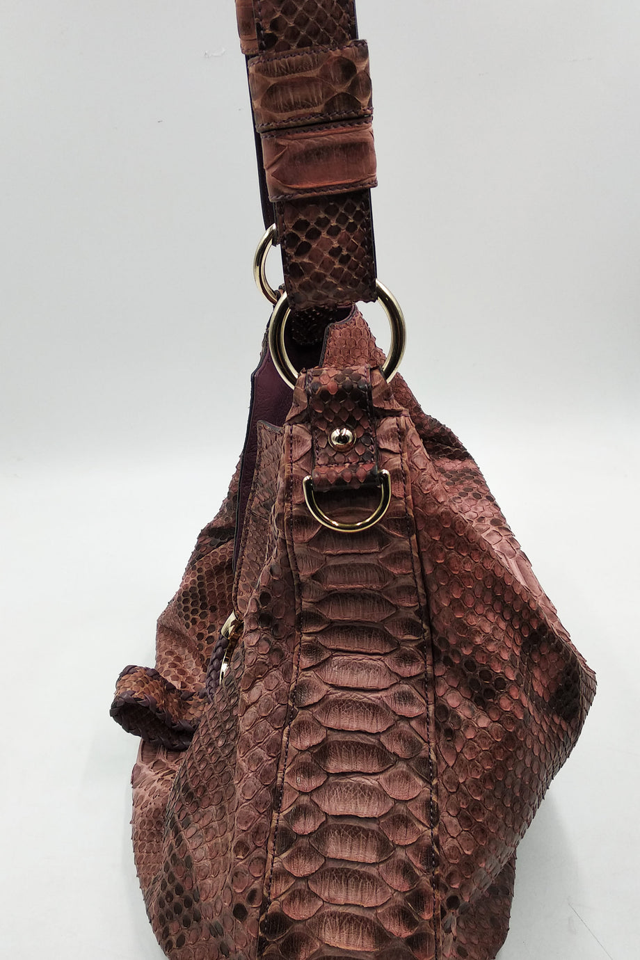 GUCCI ~ G WAVE snakeskin Large TOTE shoulder / crossbody Bag