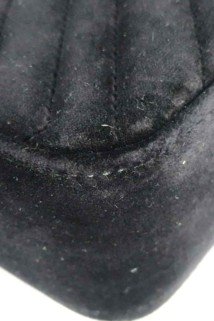 GG Marmont Small Matelasse Shoulder Bag Velvet Black - Second Edit
