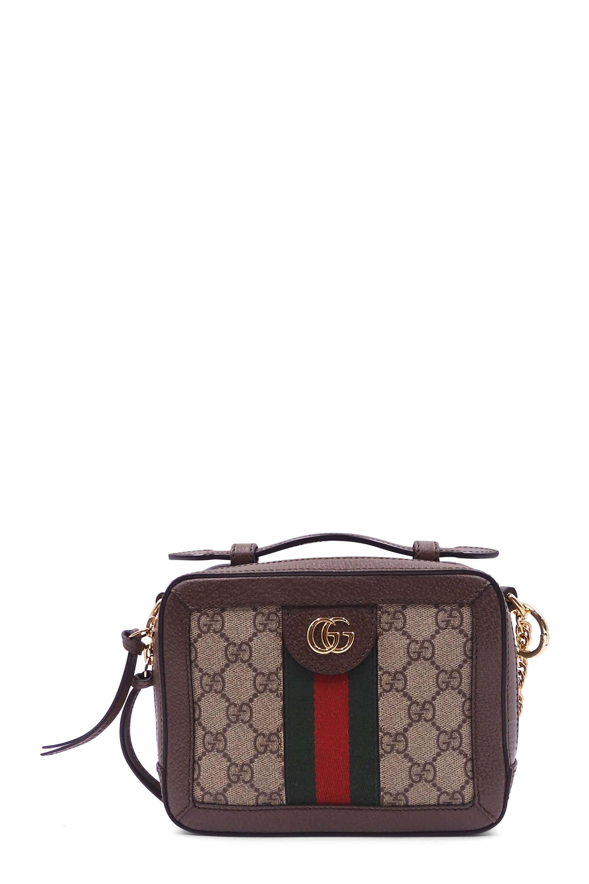 Gucci GG Supreme Ophidia Mini Shoulder Bag 517350 Brown Cloth ref.984482 -  Joli Closet