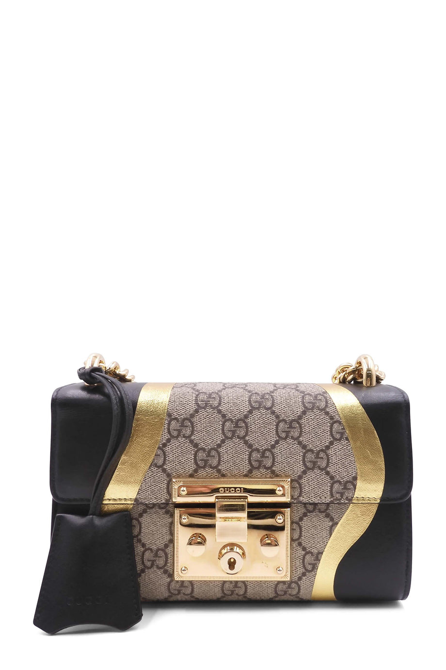 Buy Authentic Preloved Gucci GG Supreme Small Padlock Bag Black