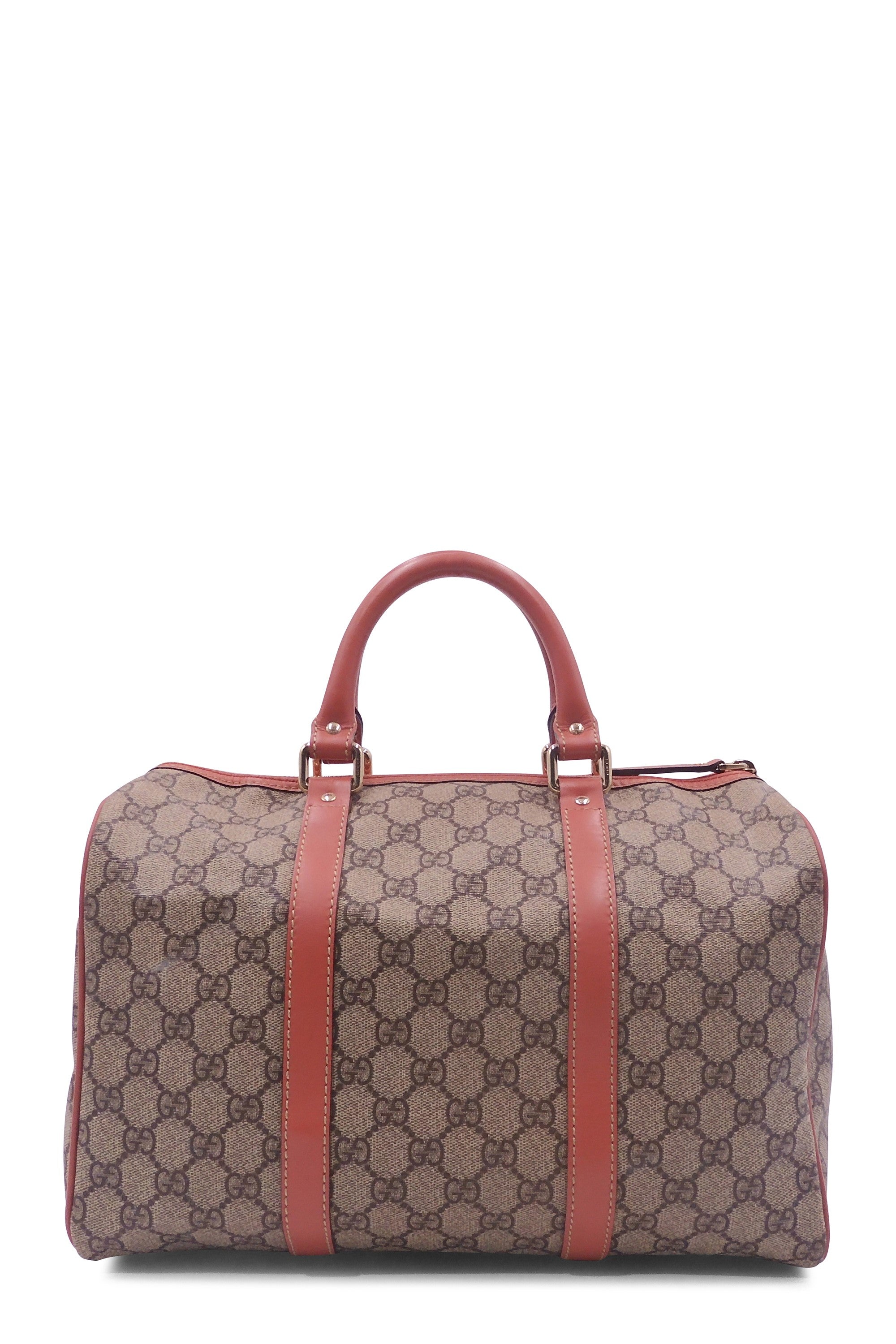 Gucci Gg Supreme Star Joy Boston Bag Brown Leather ref.683034