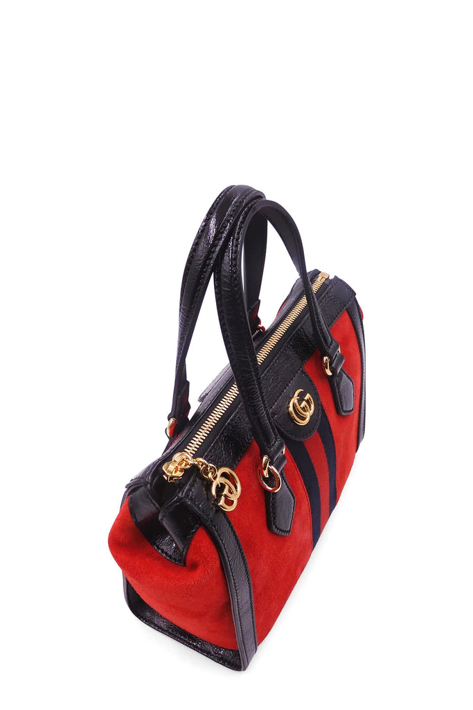 Small Ophidia GG Tote Red Black - Second Edit