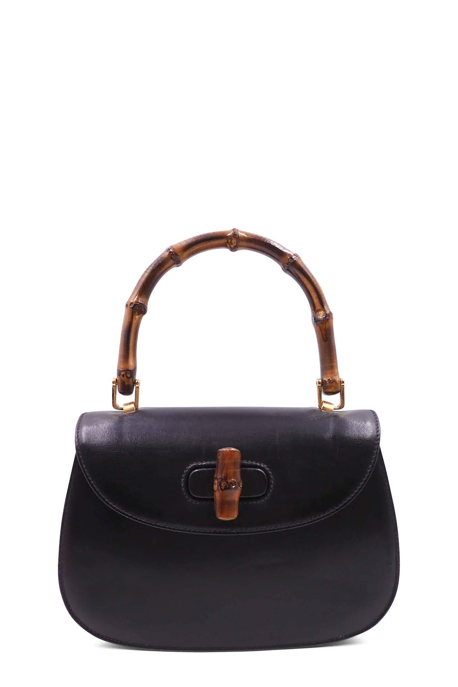 Buy Authentic Preloved Gucci Vintage Bamboo Top Handle Bag Black Bags from Second Edit by Style Theory