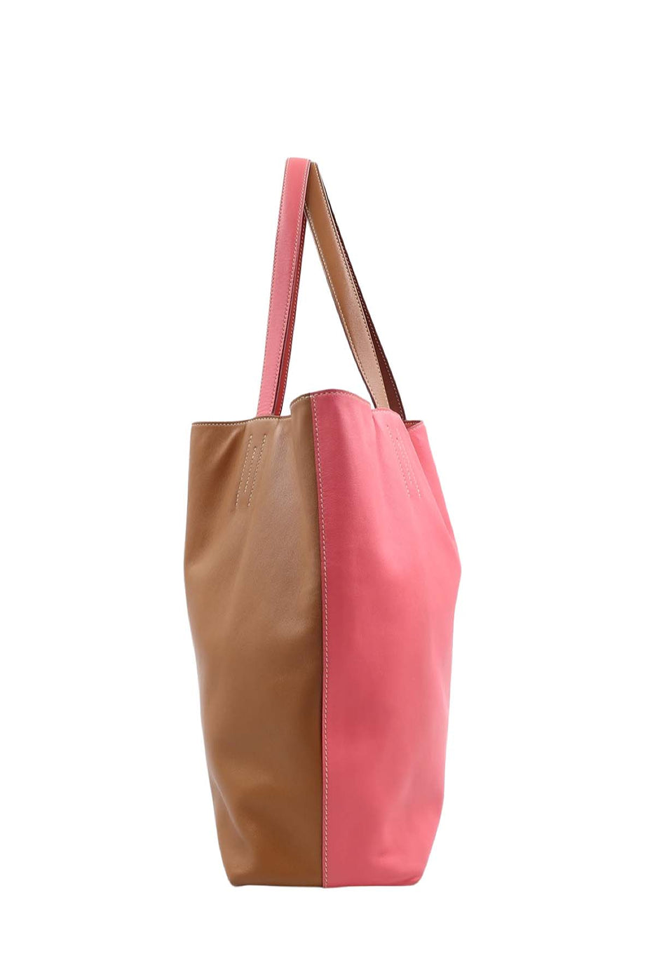 Hermes 36cm Tosca/Marron Clemence Leather Double Sens Tote Bag - Yoogi's  Closet