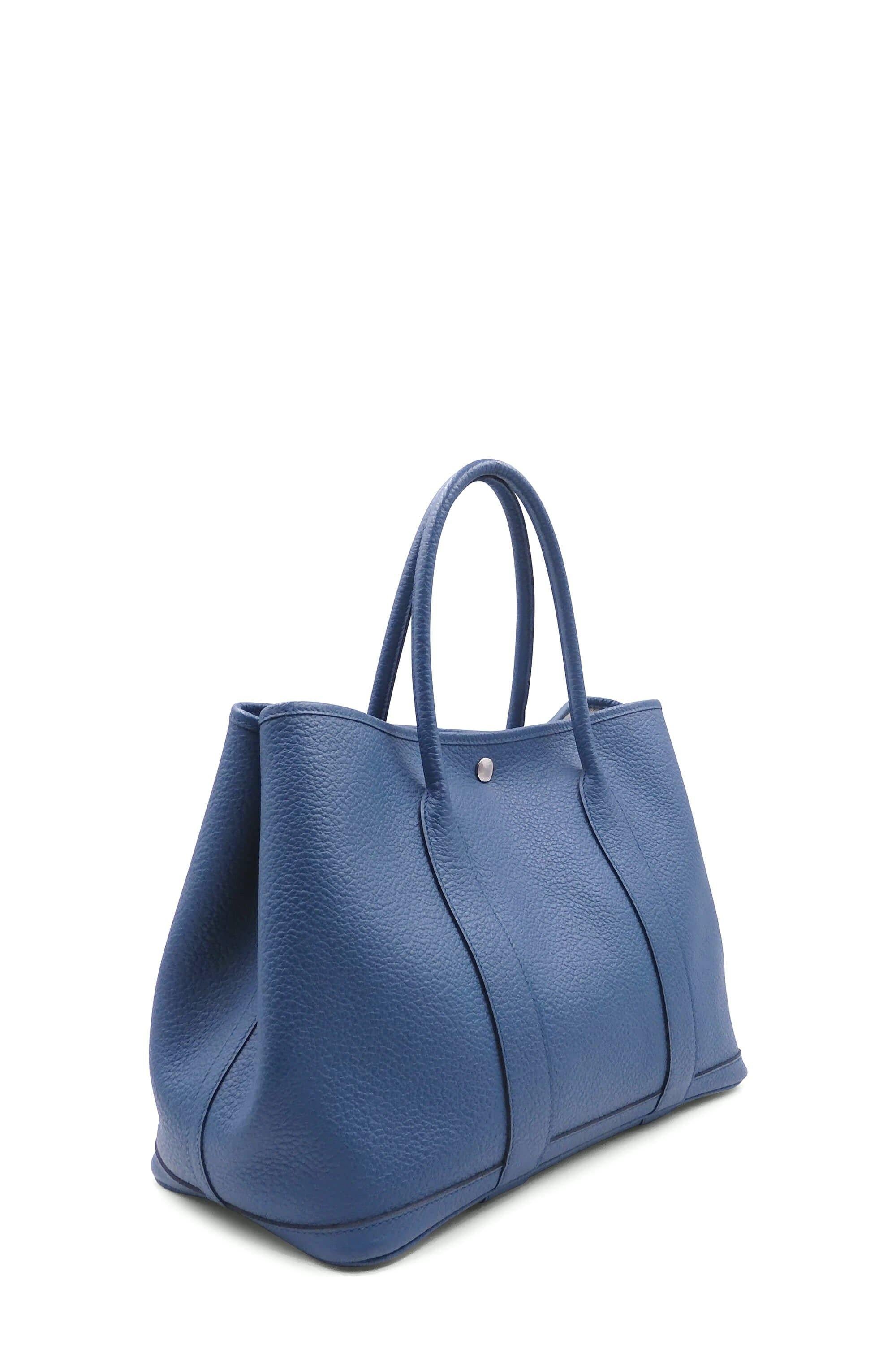 Hermès Garden Party 36 new indigo blue Navy blue Leather ref.756023 - Joli  Closet
