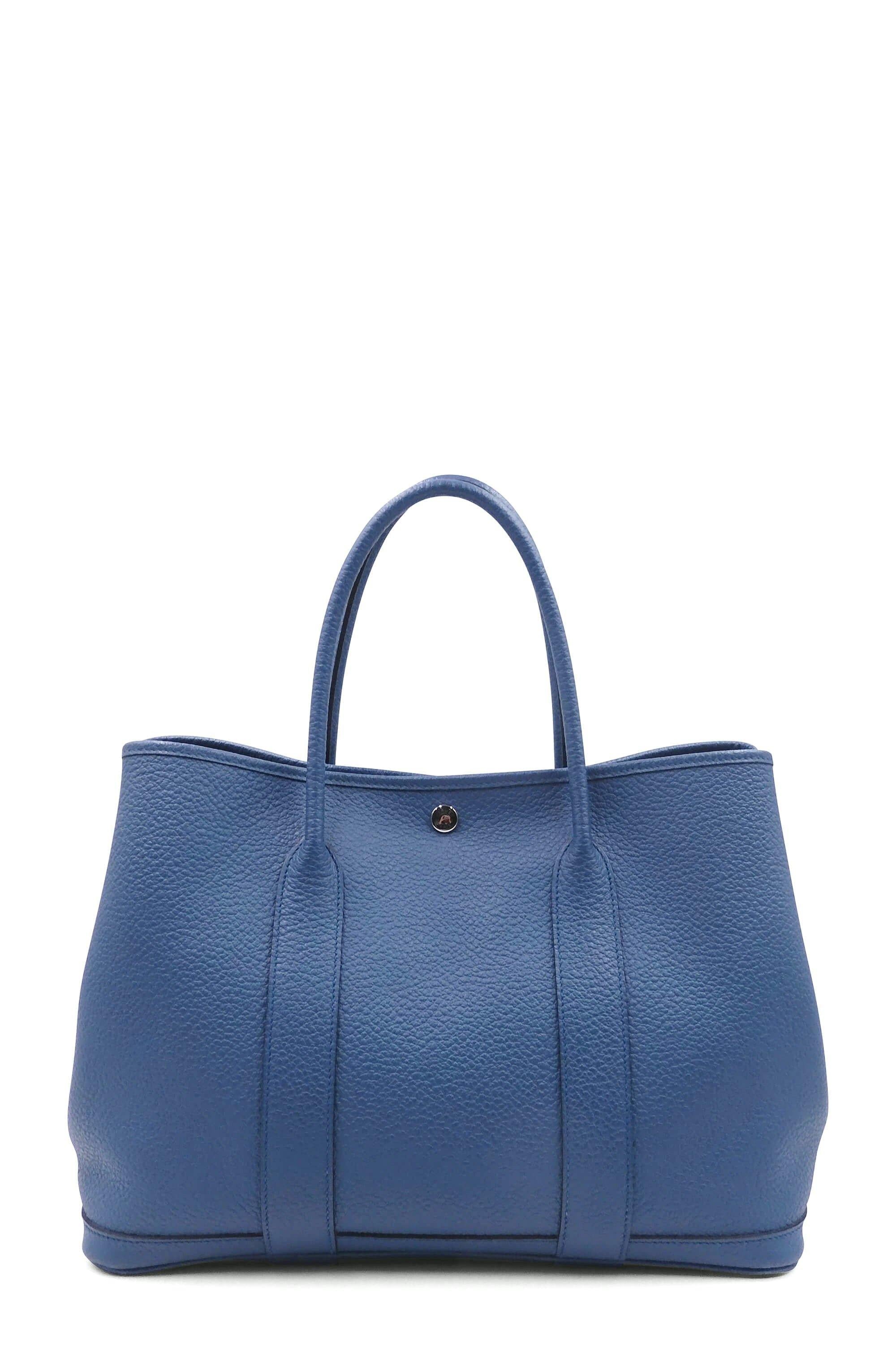 Gorgeous Hermès Garden Party 36 Tote bag in Blue Denim Canvas and Leather,  SHW For Sale at 1stDibs