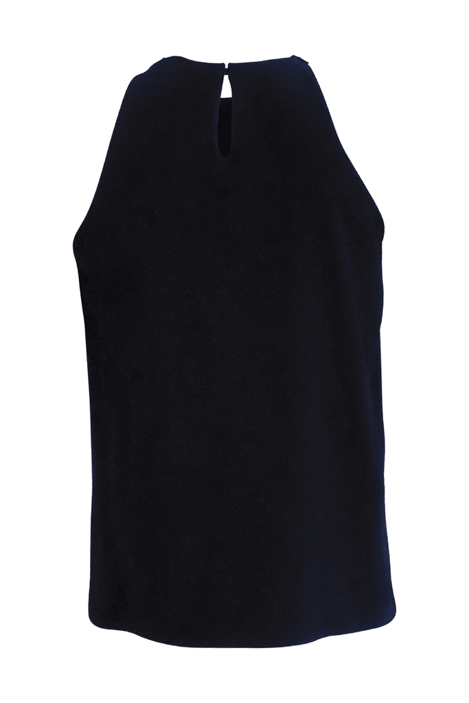 Navy Ruched Neck Top - Second Edit