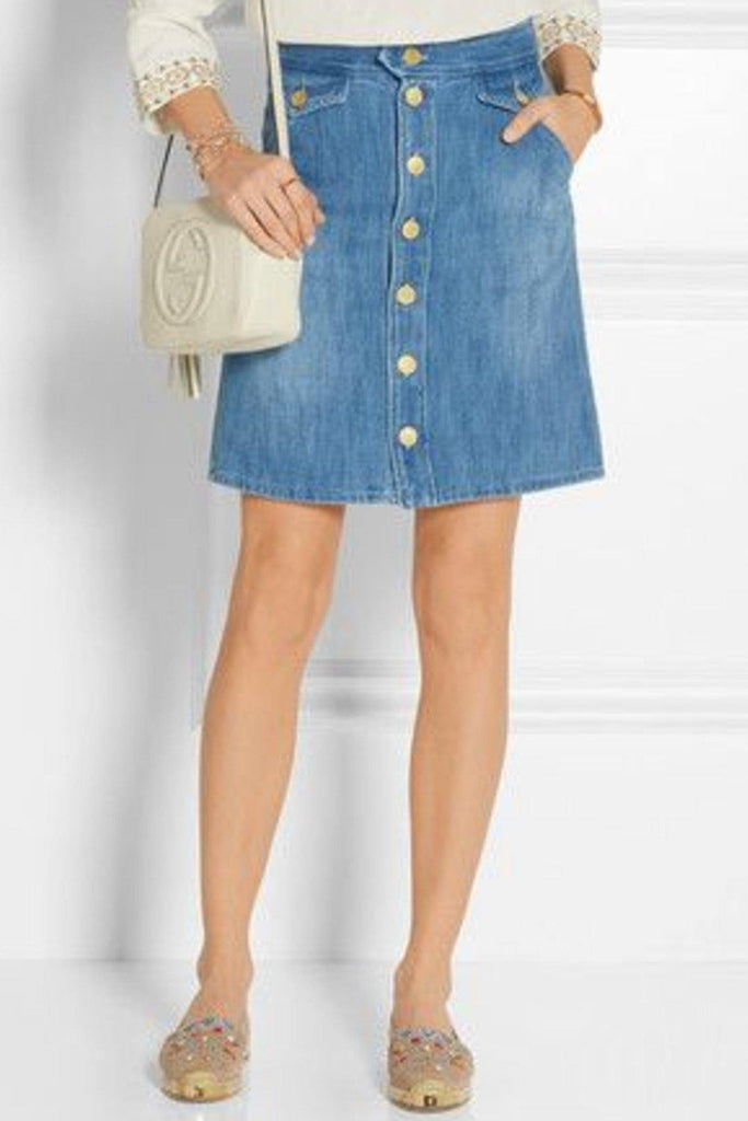 Isabel Marant Odelle Denim Mini Skirt - Style Theory Shop