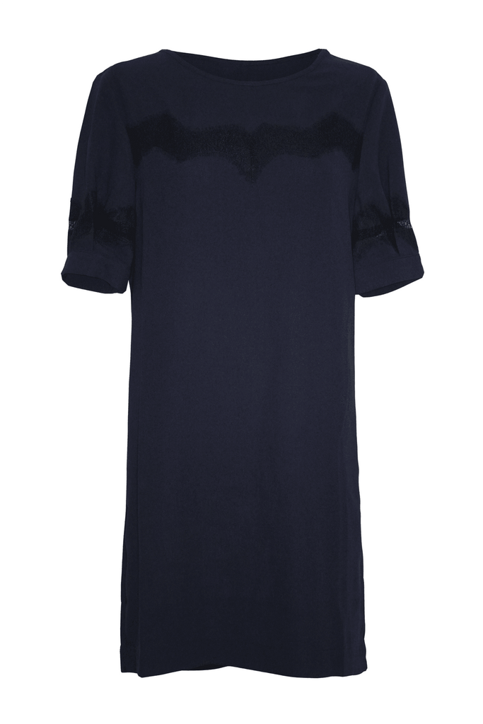 Navy Dress with Lace Detail - Second Edit