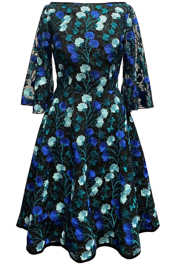 Floral Embroidered Flare Dress - Second Edit