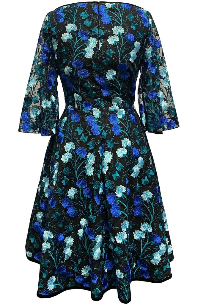 Floral Embroidered Flare Dress - Second Edit