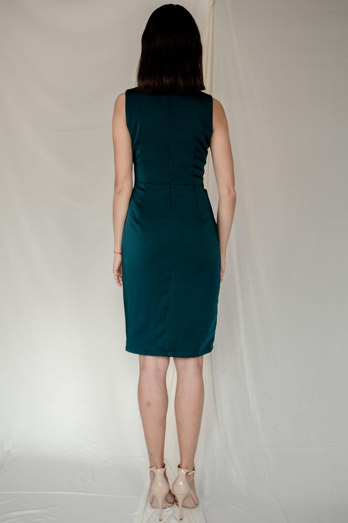 Josee P Stud Shift Dress in Green - Style Theory Shop