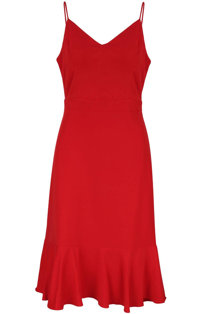 Kaia The Label Mermaid Cherry Red Dress with Spaghetti Strap - Style Theory Shop