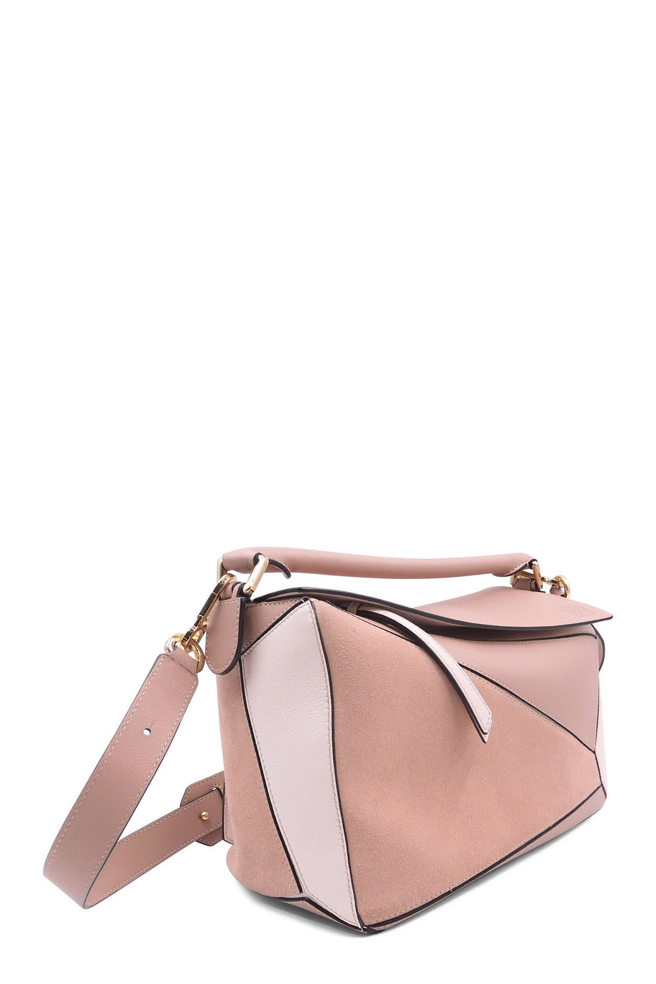 Buy Authentic, Preloved Loewe Medium Puzzle Bag with Suede Nude Cream Bags  from Second Edit by Style Theory