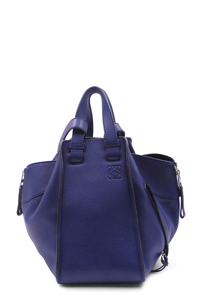 Loewe Leather Hammock Bag Navy Blue