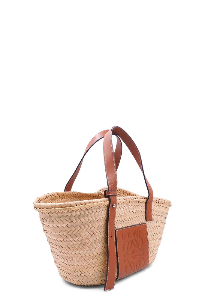 Small Raffia Basket Bag Brown - Second Edit