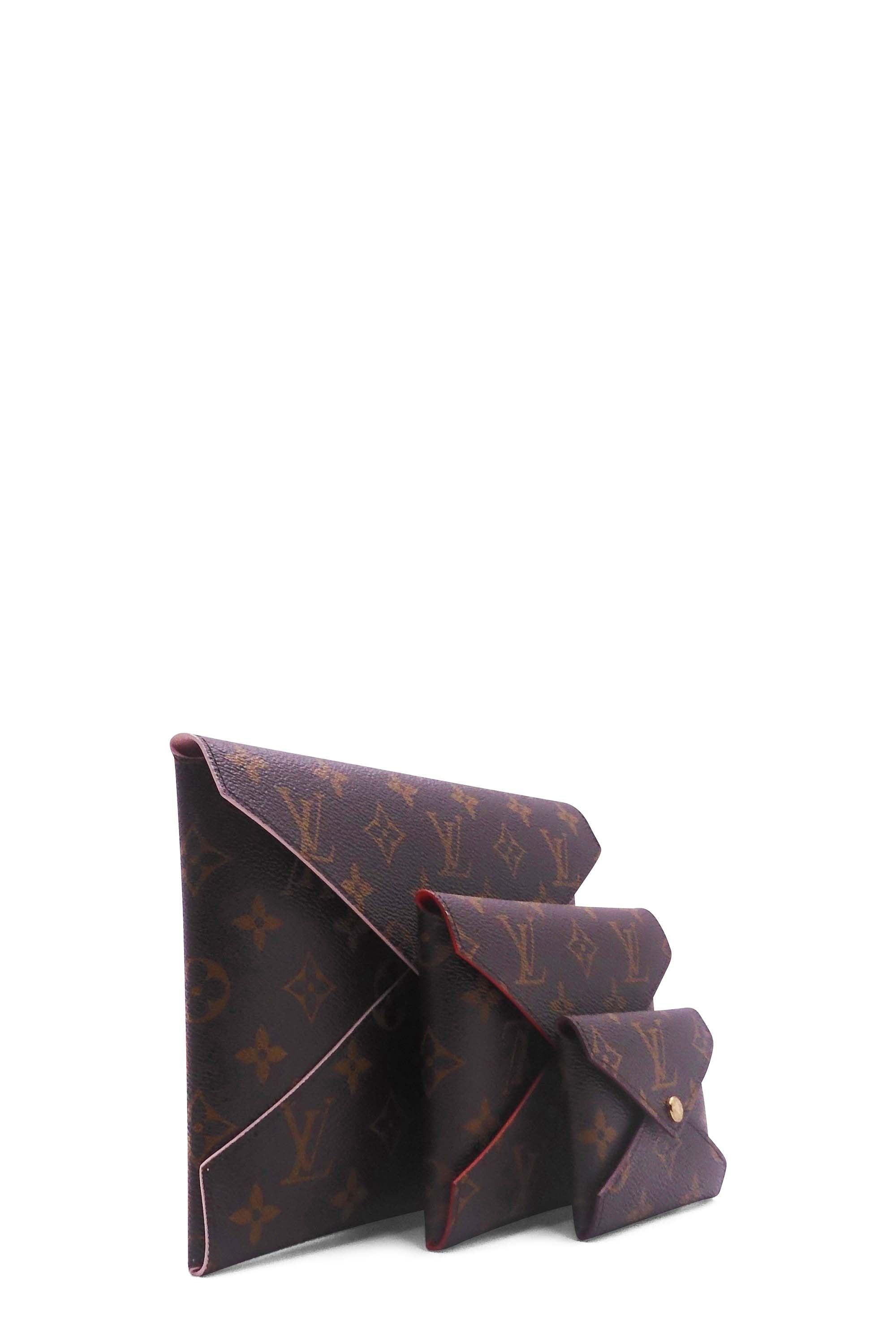 Kirigami leather clutch bag Louis Vuitton Brown in Leather - 34926498