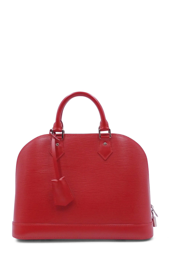 Shop preloved and authentic Alma Epi PM Carmine with Silver Hardware Carmine Bags by Louis Vuitton from Second Edit