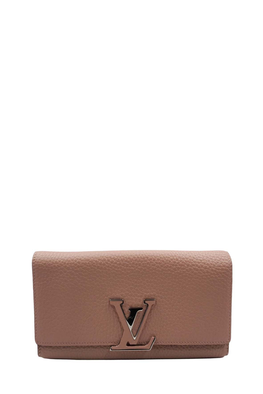 Louis Vuitton Capucines Compact Pink Wallet Magnolia New and