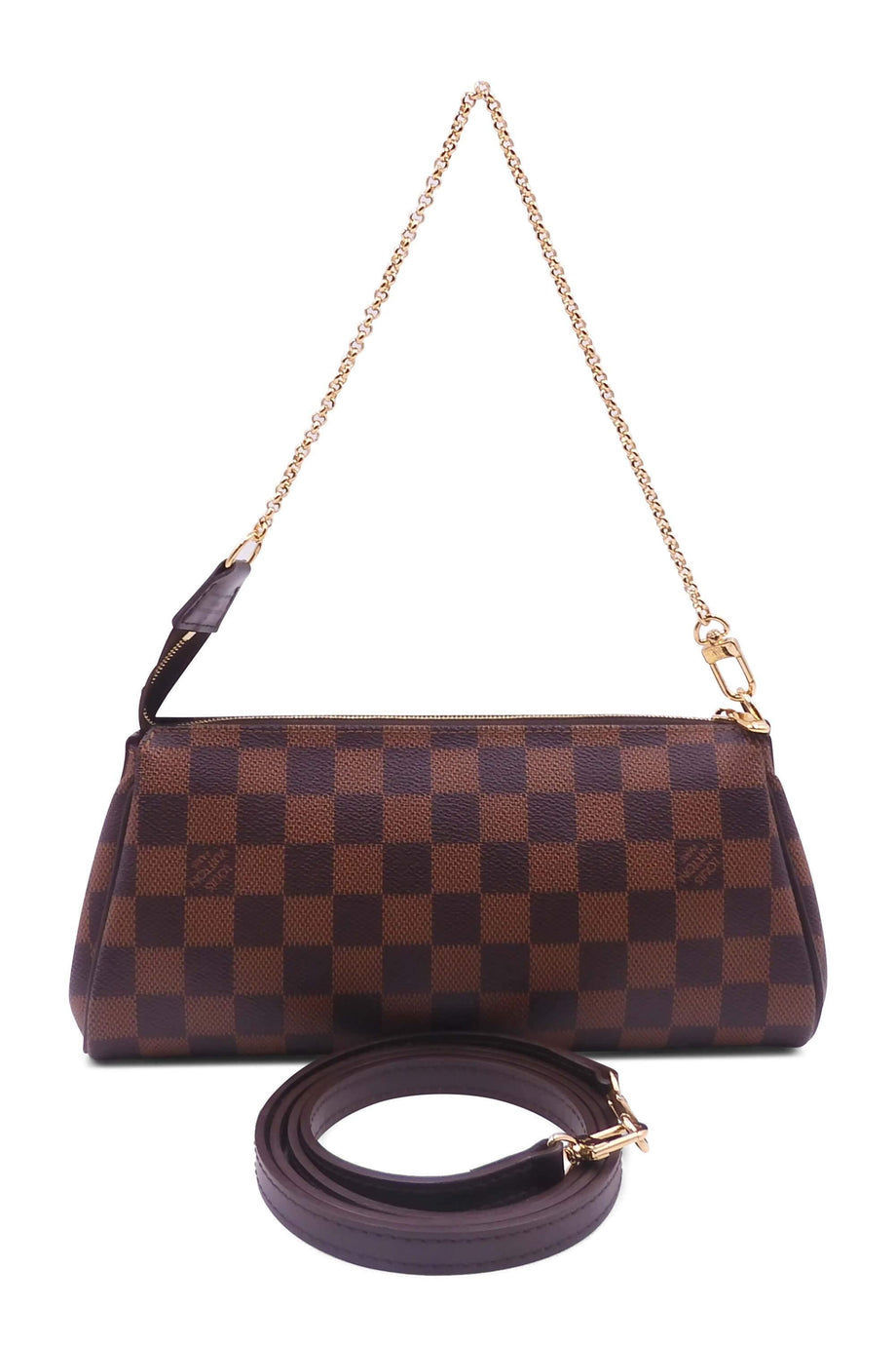 Louis Vuitton Damier Ebene Eva Pochette Bag - Brown Shoulder Bags, Handbags  - LOU784302