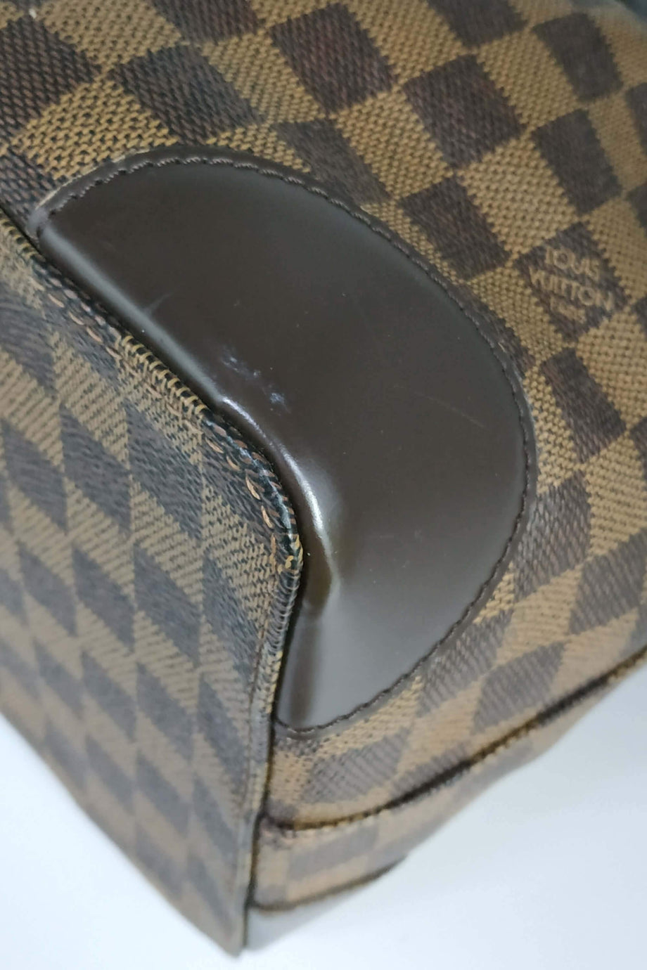 Louis Vuitton Hampstead shopping bag in ebene damier canvas and brown  leather