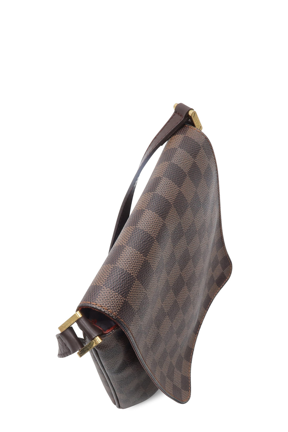 Authenticated Louis Vuitton Damier Ebene Musette Salsa PM Brown