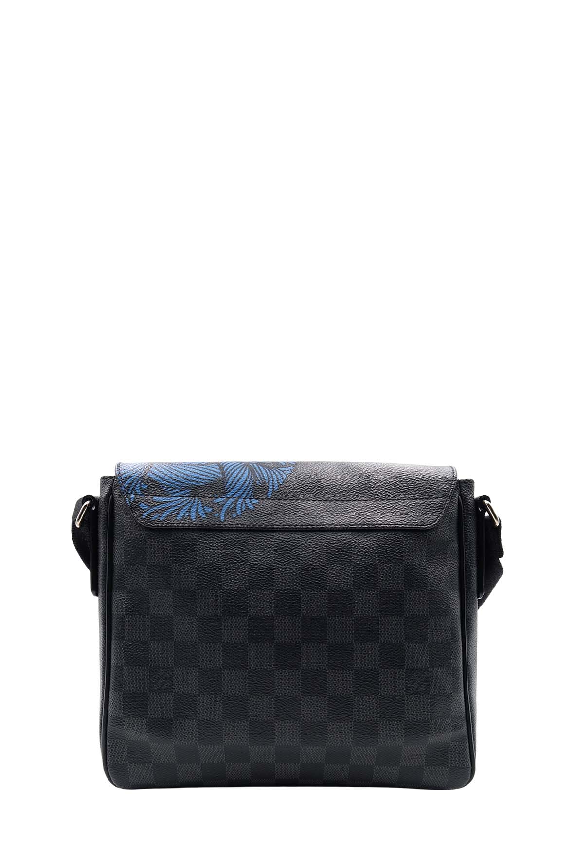 LOUIS VUITTON Backpack Christopher Nemeth Zip N41712 Damier Graphite Black  Blue