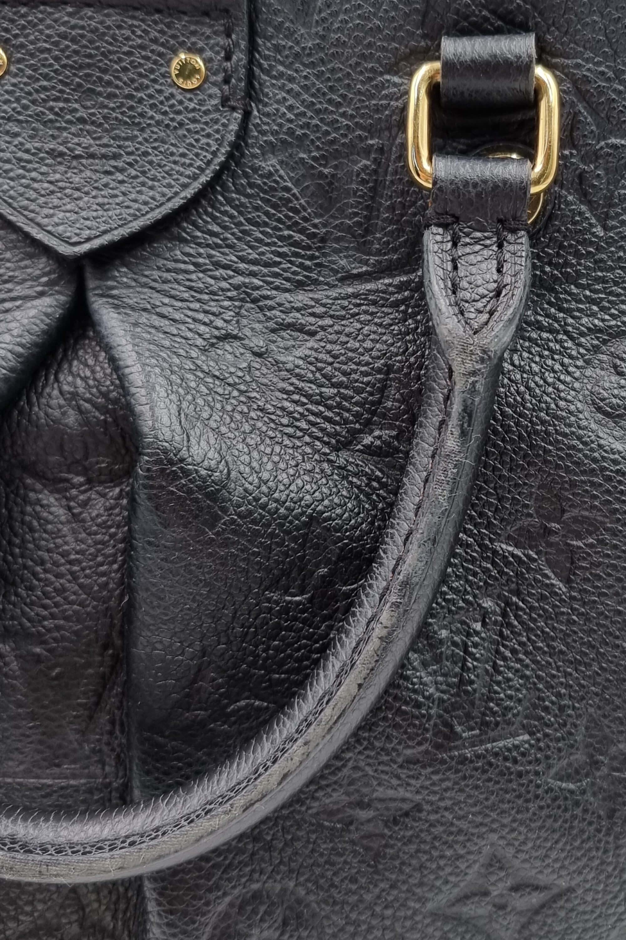 Louis Vuitton Black Monogram Empreinte Mazarine MM Leather Pony