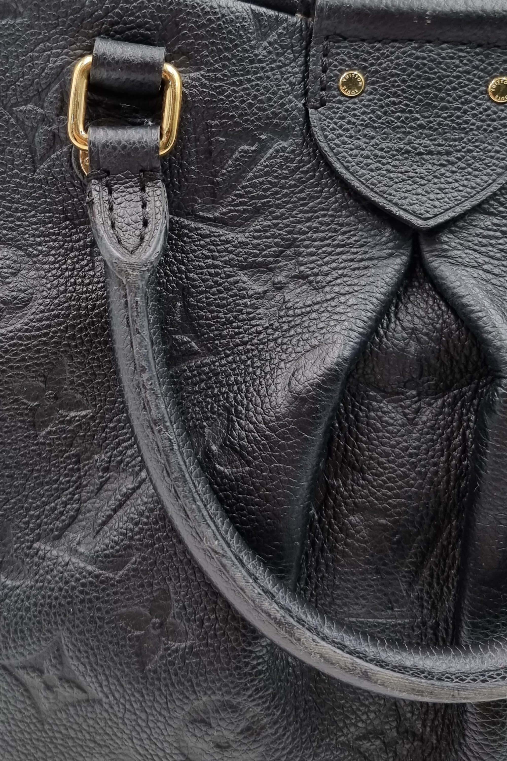 Louis Vuitton Black Monogram Empreinte Leather Mazarine PM Bag