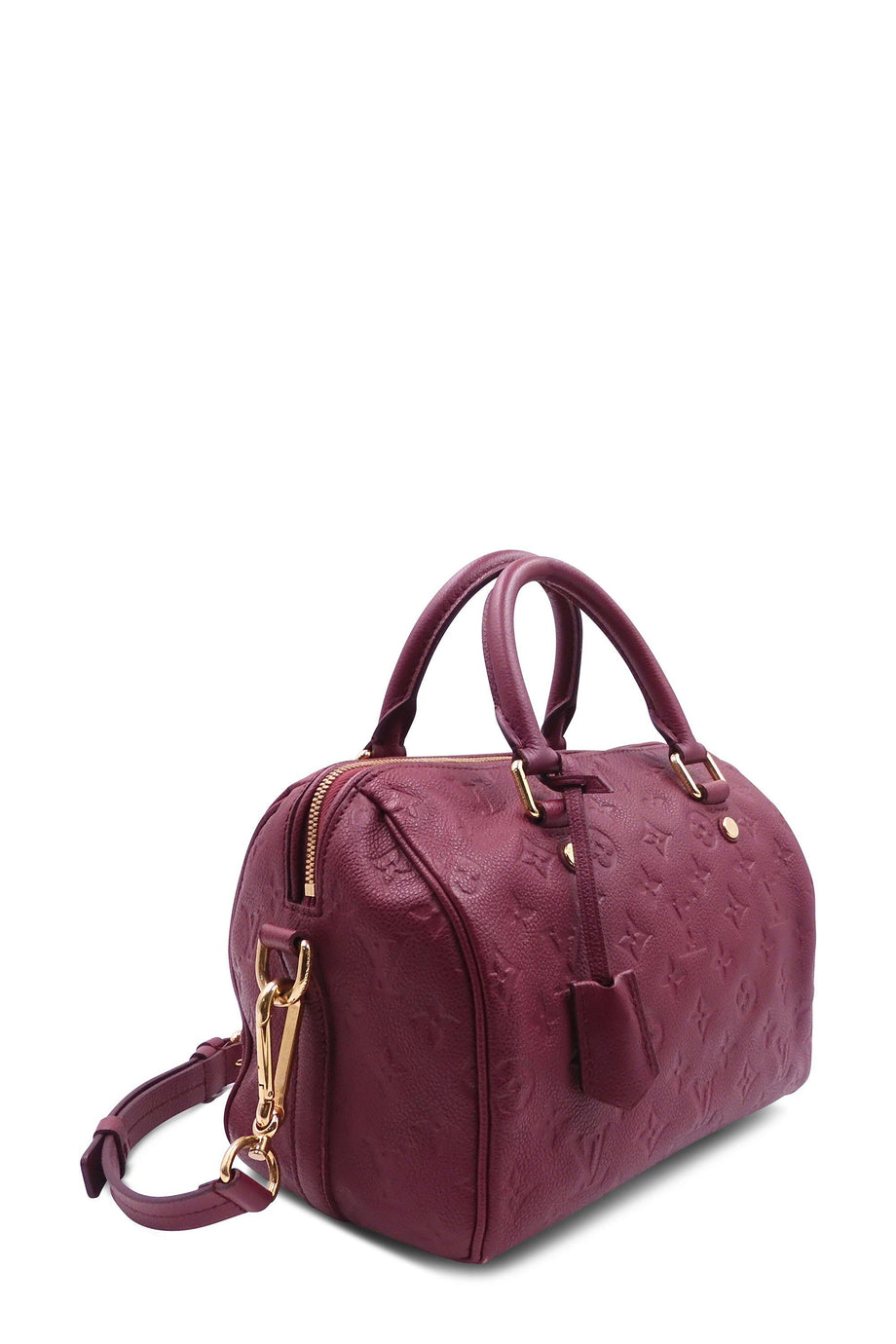 Louis Vuitton Burgundy Monogram Empreinte Leather Speedy