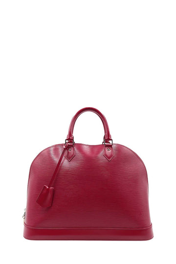 Louis Vuitton Alma Burgundy Epi Patent Leather Bag GM