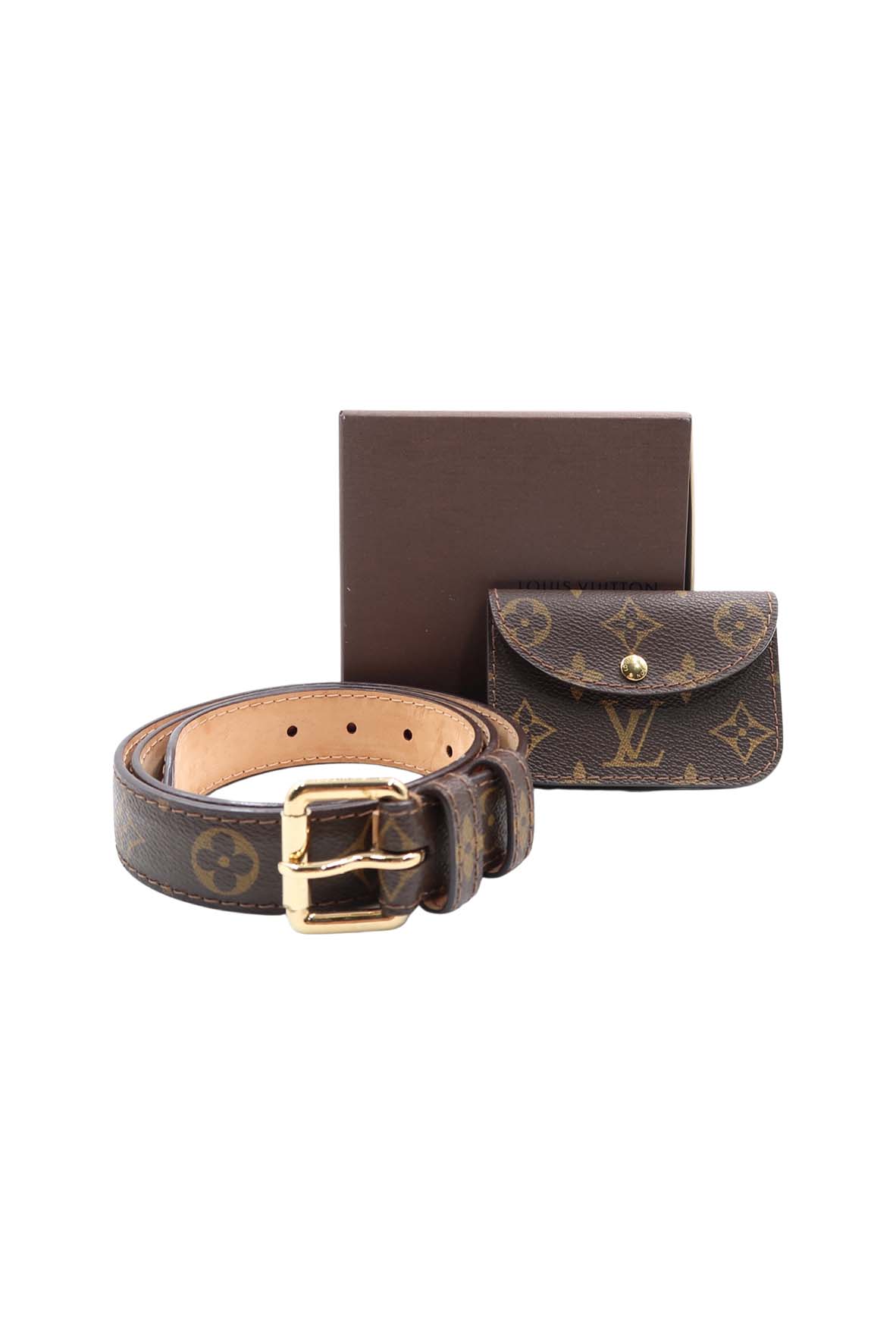 Louis Vuitton Monogram Leather Brown Belt 