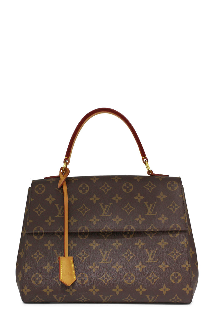 Louis Vuitton Cluny mm Monogram Canvas Shoulder Bag Brown
