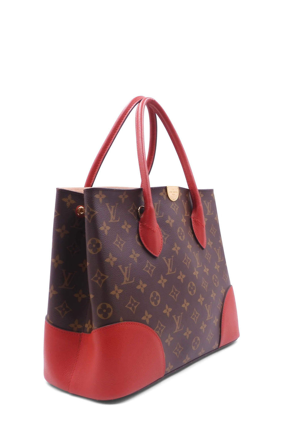 Louis Vuitton Flandrin 872340 Red Monogram 2way Brown Coated