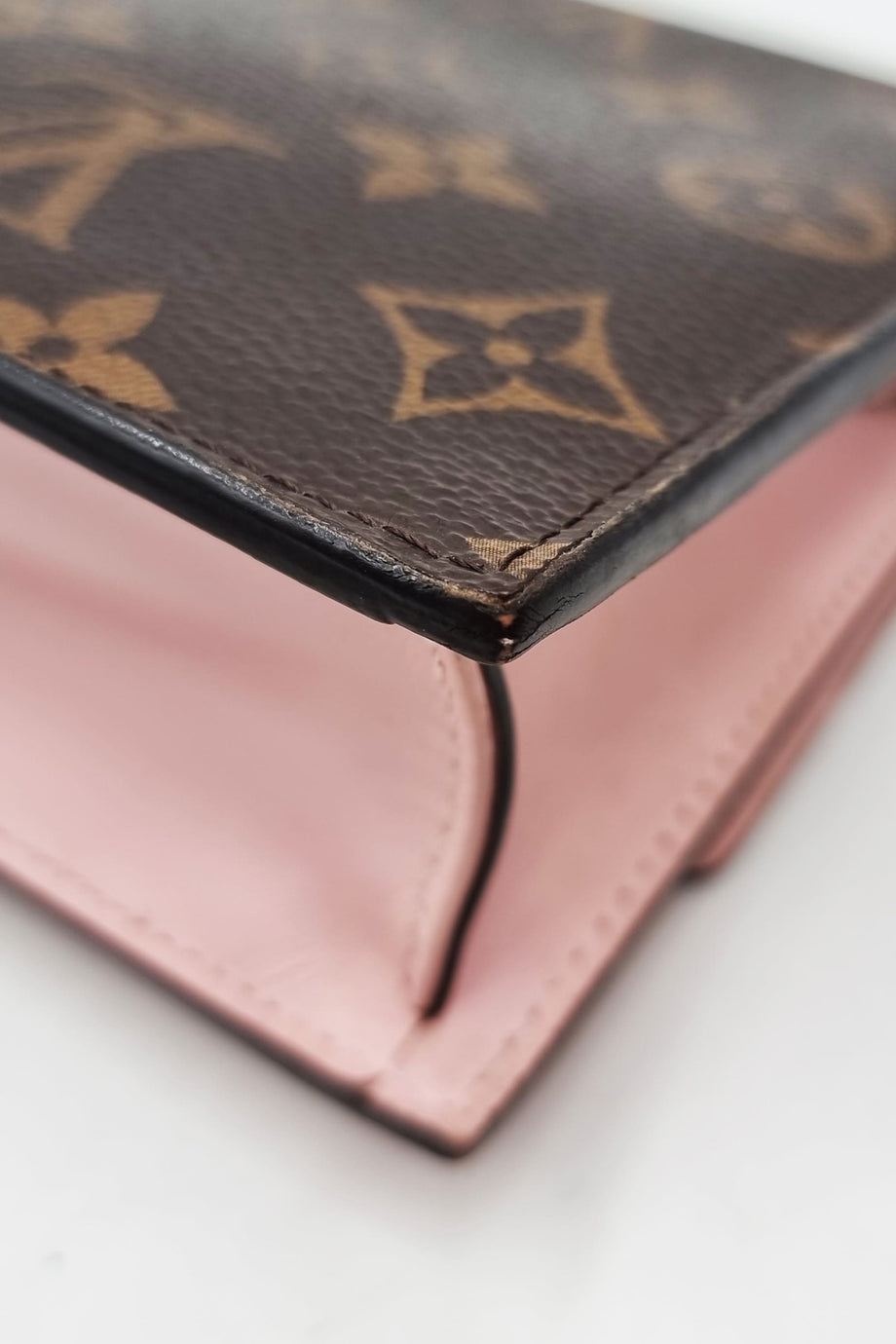 LOUIS VUITTON Monogram Porte Feuille Flore Chain Wallet Pink M69578 with COA