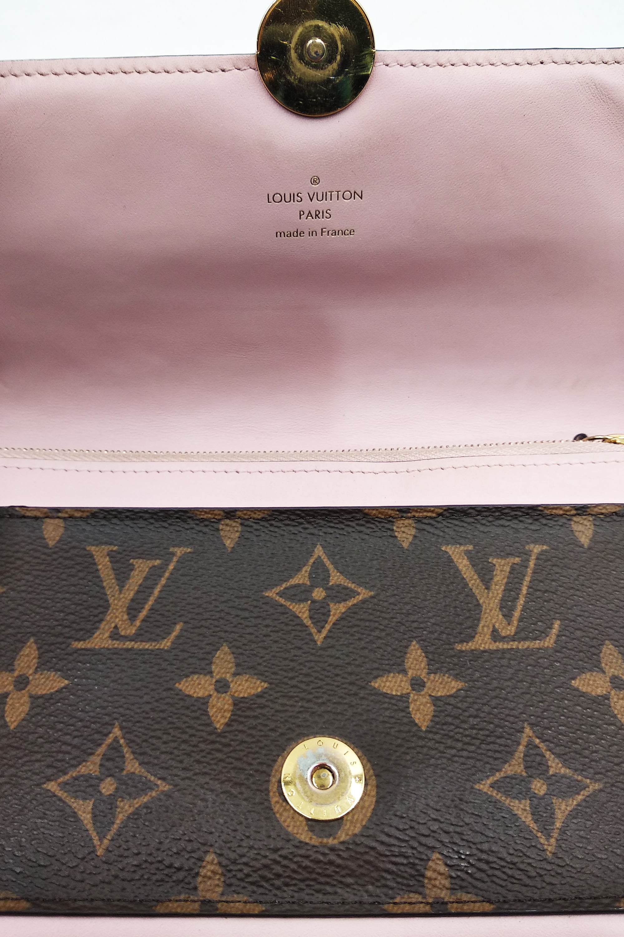 used Pre-owned Louis Vuitton Chain Wallet Shoulder Bag Louis Vuitton Flore Chain Wallet M69036 Denim Monogram (Like New), Adult Unisex, Size: (HxWxD)