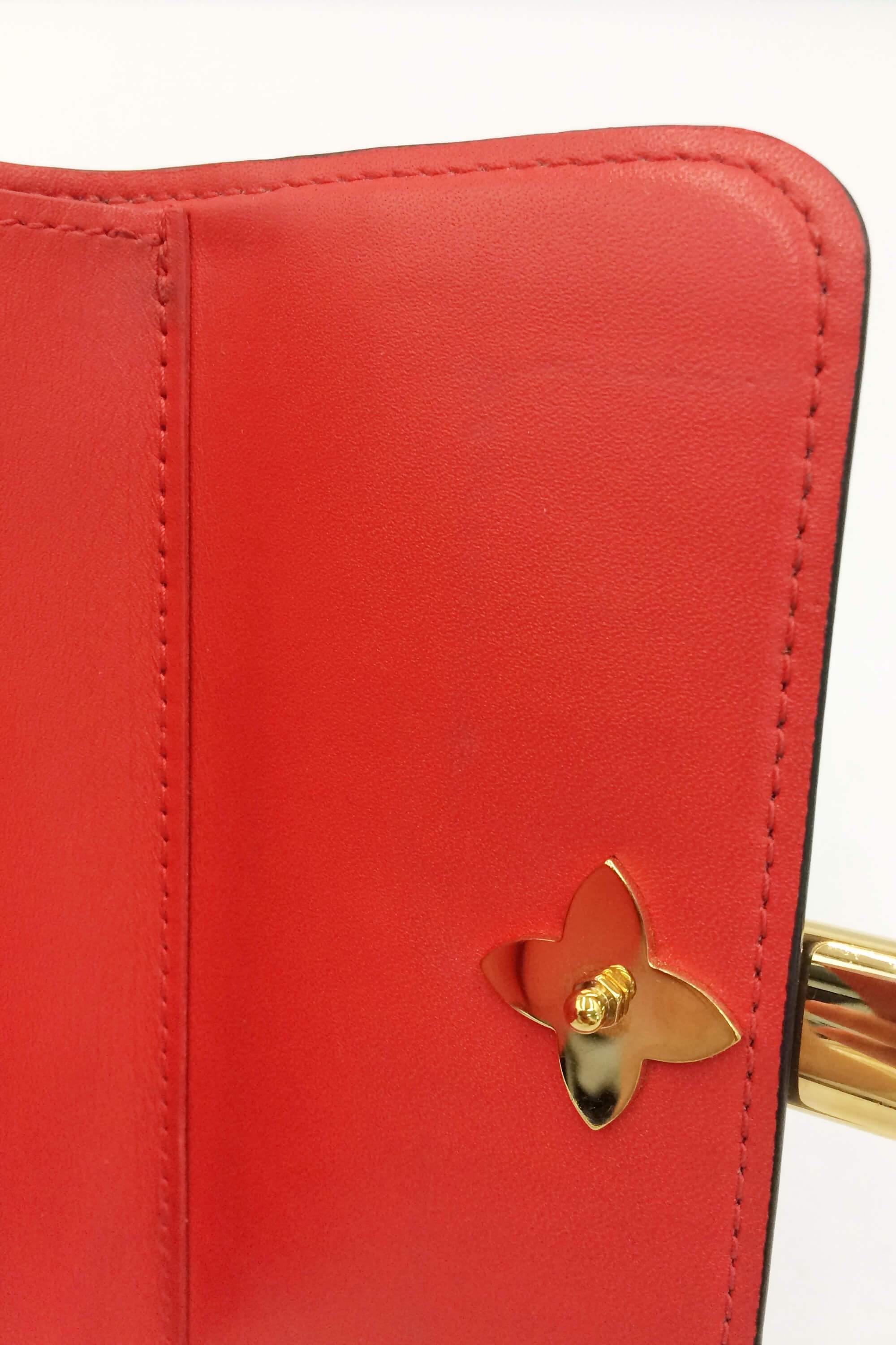 Louis Vuitton Red Monogram Coated Canvas Flower Wallet QJA51J5VRB000