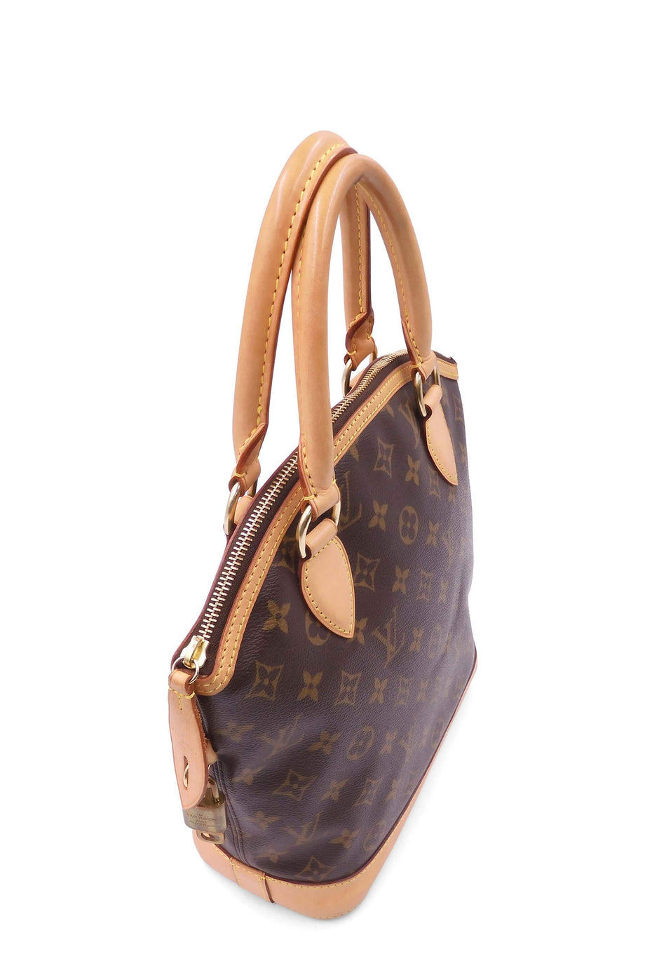 Brown Louis Vuitton Monogram Lockit Vertical Handbag