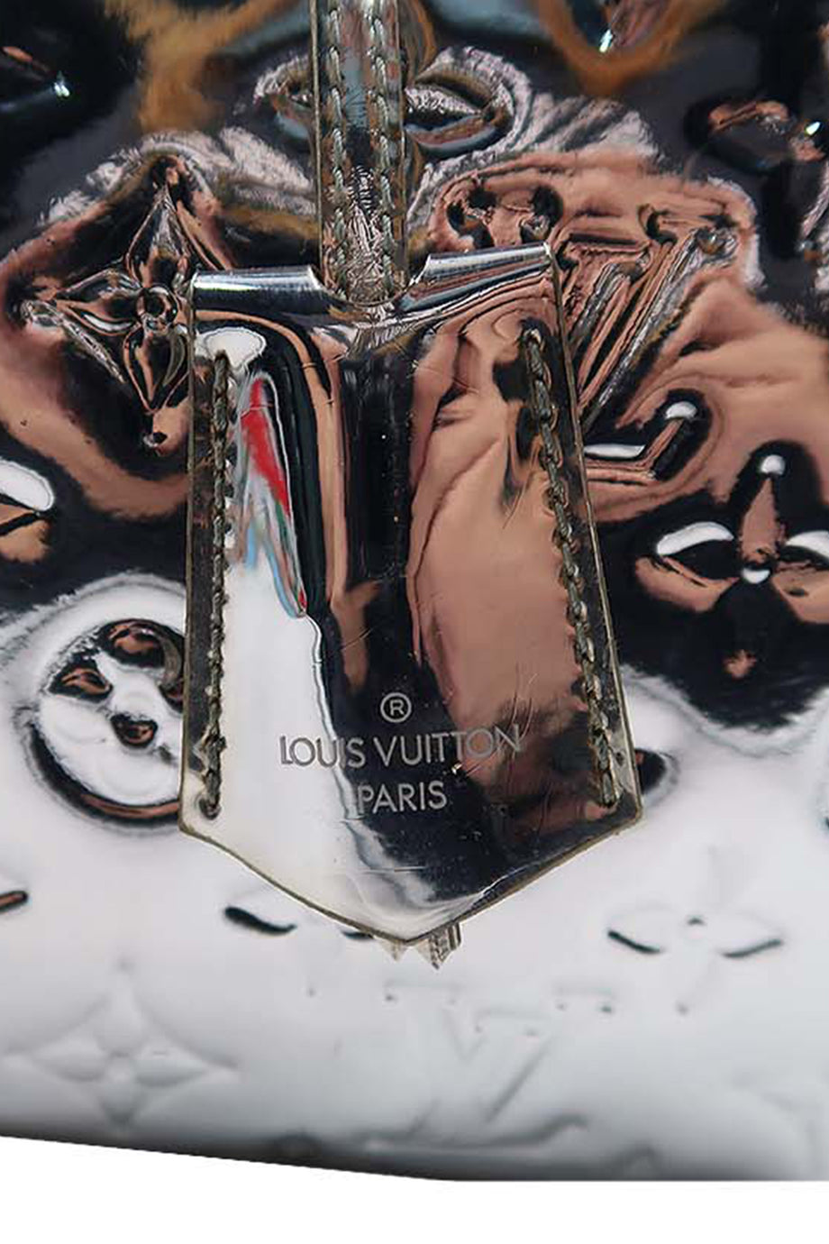 Louis Vuitton Ultra Rare Mint Silver Monogram Miroir Speedy 30 Mirror  76lz718s at 1stDibs