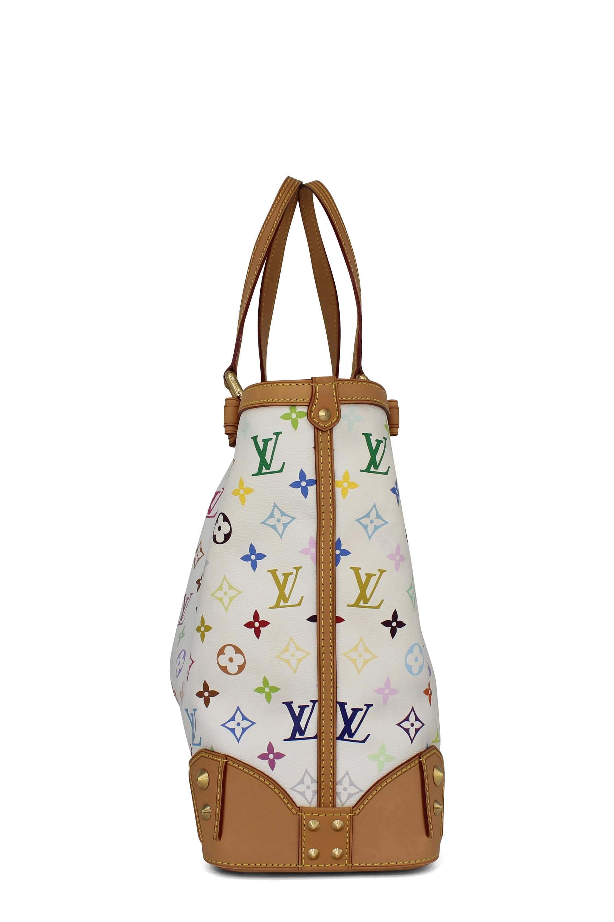 White Louis Vuitton Monogram Multicolore Sharleen MM Tote Bag