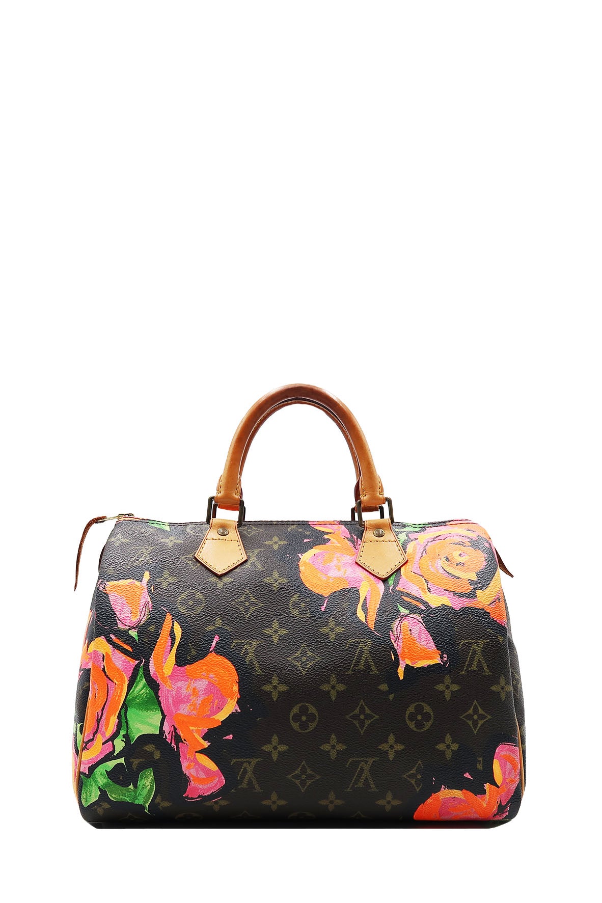 Louis Vuitton Speedy Handbag Limited Edition Monogram Roses 30 Brown 2074991