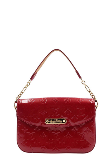 LOUIS VUITTON Vernis Alma MM Pomme D'Amour Red Patent Leather Tote Bag  + Strap