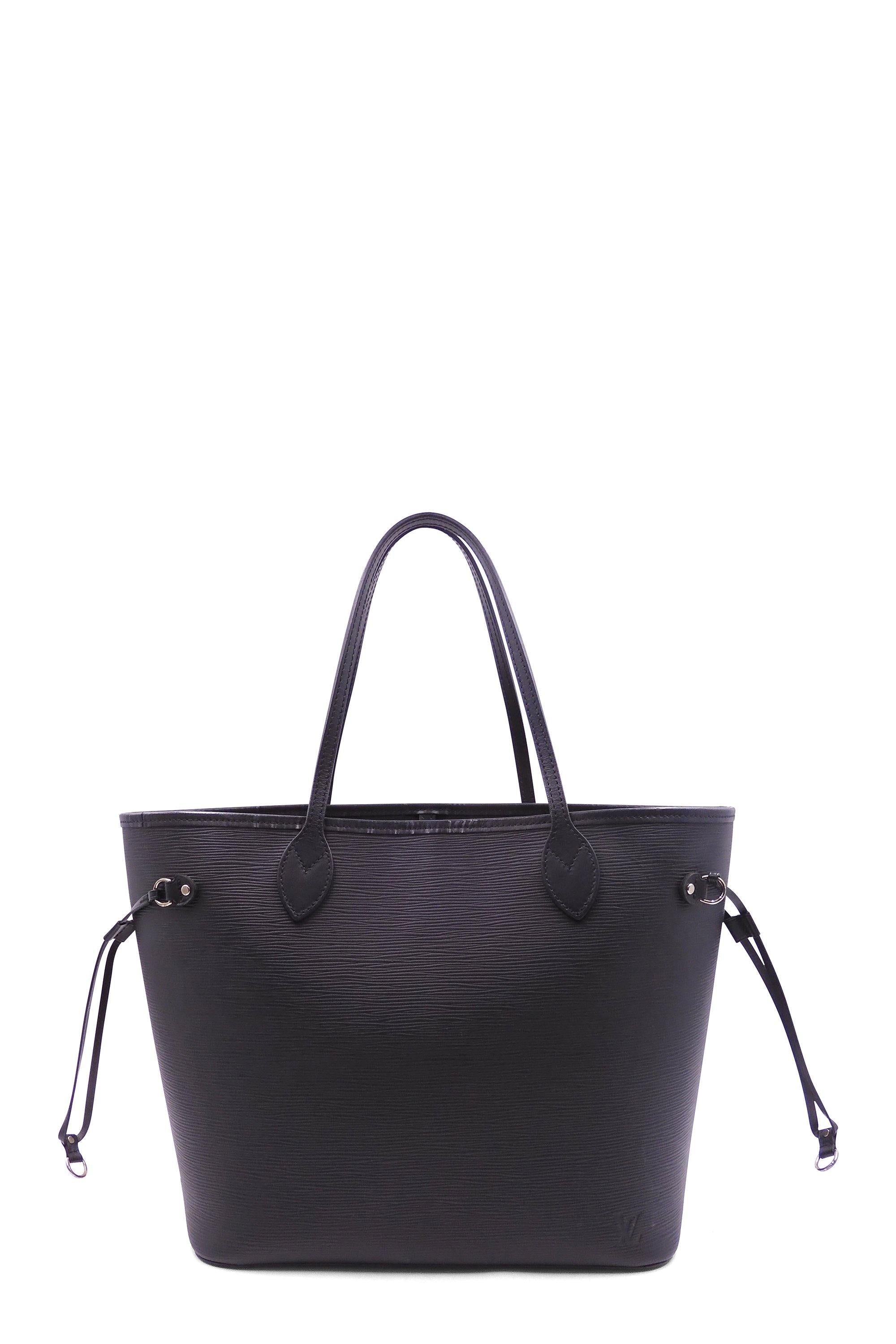Louis Vuitton Neverfull Noir Epi Black Leather MM Tote Bag LV